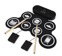 MTLAVISHIS El conjunto de batería electrónica portátil y conveniente para los músicos en la marcha con 7 almohadillas de altavoz dual 7 estilos de batería 6 ritmos 10 canciones de