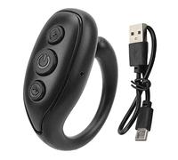 MTLAVISHISH Página de Control Remoto Turner Diseño ergonómico Baja Consumo de energía Larga Resistencia para Leer novelas Viendo televisión Tomando Selfies ABS Material 62G BT 5 3 (Negro)