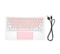 MTLAVISHISH SEBLITOR Multi -touch inalámbrico pequeño teclado recargable portátil recargable para uso versátil en tabletas iOS dispositivos Android y PC de con 10 m de distancia (Roseate y White)