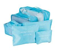 MTLAVISHISH Travel Storage Bag Set Construcción de Tela de Nylon de con Tela de Red Transpirable El Ideal para Viajar y el Equipaje Que la organización Viene con 6 Piezas Que (Bleu)