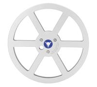 Mtlavishness 1/4 7 pulgadas nab aluminio metal carrete 6 agujeros universal cinta de sonido vacío tomar carrete a carrete pequeño cubo (Silver)