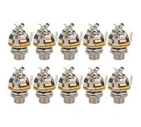 Mtlavishness 10 piezas conector de guitarra enchufe mono plateado premium y duradero accesorio de guitarra adecuado para aplicaciones de grabación de audio y estudio en vivo 1/4 pulgada 6,35 mm