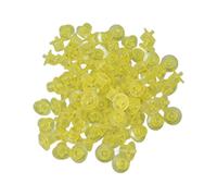 Mtlavishness 100PCS Taza de cría de Abeja Reina Taza de plástico de Color Vivo para Apicultor (Amarilla)