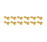 Mtlavishness 12pcs Silver Tremolo Bridge Tuning Screws Iron M5 Electric Guitar Accessory For Simplifying String Tuning On Tremolo Bridge Of Electric Guitars Improve Tuning (Gold)