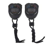 Mtlavishness 2 PCS Multifuncional Digital LCD Cronómetro de Mano Temporizador con brújula Cronómetro Deportivo para Carreras y Correr Sincronización precisa de 1/100 Segundos