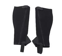 Mtlavishness 2 Piezas de Media Gorra Ecuestre de Malla Flexible Negra para niños, protección para Montar a Caballo con Cremallera Completa y botón Inferior, Interior de súper (CXL)