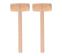 Mtlavishness 2 uds martillo de madera junta insertada mazo de madera multiusos para fábricas instalación de muebles tallado agrietamiento de mariscos (Pequeña)