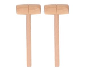 Mtlavishness 2 uds martillo de madera junta insertada mazo de madera multiusos para fábricas instalación de muebles tallado agrietamiento de mariscos (Pequeña)
