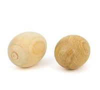 Mtlavishness 2pcs Huevo de madera Musical Baby Toy Comfortable Grip Uniform Sound For Baby And Toddler Early Childhood Intelligence Development Yellow Red Log Color Opciones (SY-62 log color)