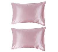 Mtlavishness 2pcs Satin Pillowcase Soft Comfortable Pillow Cover For A Good Night Sleep with Envelope Sealed Design 75 X 150D Size (Pink)