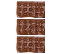 Mtlavishness 3 piezas de 15 agujeros de silicona para bombas de chocolate, molde de media esfera para hornear para decoraciones de pasteles, gelatina, pudín, bombas de cacao