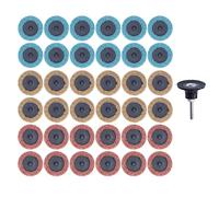 Mtlavishness 37 discos de lijado de 2 pulgadas, juego de discos abrasivos de grano grueso para amoladora, acondicionamiento de superficies con vástago de 1,4 pulgadas, rendimiento