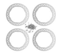 Mtlavishness 4 anillos de bloqueo exterior de rueda de 1,9 pulgadas, aleación de aluminio, anillos de bloqueo de rueda de repuesto para coche 1 10 RC, plata, construcción (Pago)