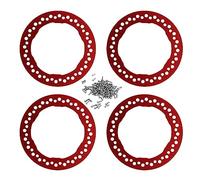 Mtlavishness 4 anillos de bloqueo exterior de rueda de 1,9 pulgadas, aleación de aluminio, anillos de bloqueo de rueda de repuesto para coche 1 10 RC, plata, construcción (Día)