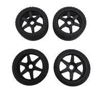 Mtlavishness 4 piezas 1 7 1 8 RC Rally neumáticos de coche llantas de 0.669 in de plástico resistente de moda RC Rally Racing neumáticos de repuesto para banda de rodadura de (Negra)