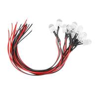 Mtlavishness 50 piezas 12 V LED diodo luminoso precableado 10 mm cabeza redonda cuentas de luz piezas de bricolaje iluminación naranja