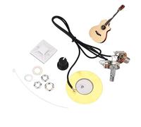 Mtlavishness 50mm Metal Piezo Transducer Prewired Amplifier Guitar Pickup Easy To Install Eliminates External Noise Fits Multiple String Instruments With 50cm Cable