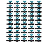 Mtlavishness 50PCS 20x1/2in Válvula de interruptor de riego de rosca macho Válvulas de compuerta para de riego por goteo de jardín Control de flujo Material plástico de alta