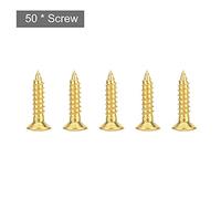 Mtlavishness 50pcs Electric Bass Guitar Pickguard Screws Backplate Rod Cover Mounting Screws with Long Service Life Made Of Iron and Exquisite Workmanship for Guitar Maintenance (Gold)