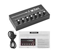 Mtlavishness 6 Channel Audio Mixer Metal Shell USB Type C Power Supply High Fidelity Portable Versatile Audio Processing Device For Guitar Bass Keyboard Stage Performance With 6