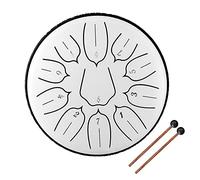 Mtlavishness 6 Inch 11 Tone Steel Tongue Drum D Key Hand Pan Drums with Drumsticks Percussion Musical Instruments