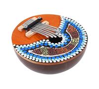 Mtlavishness 7 clave Dunable coco Shell Mbira Mbira portátil dedo pulgar piano cáscara de coco grano de madera natural sólido durable ideal para la creación musical y los niños