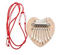 Mtlavishness 8 Key Kalimba Thumb Piano Mini Heart Shape Crystal Acrylic Musical Instrument For Adults Kids Beginners Birthday Stress Relief Decor (Heart Shaped)