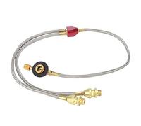 Mtlavishness Adaptador de Estufa de Gas con Manguera Adaptador de Recarga de Gas para Tanques Planos Adaptador de Manguera de Tanque de Gas portátil con Conexión Roscada G1/8 DN6