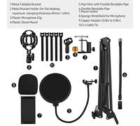 Mtlavishness Adjustable Desktop Microphone Arm Stand with Multiple Accessories Great for Clear Voice Capture and Flexible Use in Live Streaming Online Teaching Broadcasting