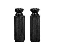 Mtlavishness aleación de zinc de cobre premium ajustable guitarra eléctrica trémolo puente espárragos y anclajes para Floyd Rose Silver Set de 2 con altura ajustable de 24 a 38 cm (negro)
