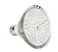 Mtlavishness Bombilla LED de espectro completo para cultivo, 50 W, E27, lámpara de base para plantas con 78 cuentas, luz LED de alta potencia para cultivo de plantas para