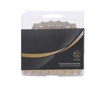 Mtlavishness Cadena de bicicleta de 12 velocidades 1/2x11/128 pulgadas 126 eslabones Cadena de bicicleta ligera con eslabón dividido rápido Compatible con sistemas de transmisión (oro titanio)