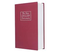 Mtlavishness Caja fuerte para libros con cerradura de combinación Caja de almacenamiento segura portátil para tarjetas bancarias Joyería Dinero Marrón Aspecto realista del libro (Roja)