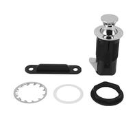 Mtlavishness Cerradura de gabinete Empuje para abrir Diseño redondo integrado seguro para archivador Cajón Armario Buzón RV Muebles Cromo Aleación de zinc ABS (Chrome)