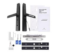 Mtlavishness Cerradura de puerta inteligente impermeable para exteriores Cerradura de puerta delantera de entrada sin llave con sensor de huellas dactilares Semiconductor (Negra)