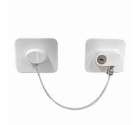 Mtlavishness Cerraduras de seguridad para niños Cerradura para refrigerador a prueba de bebés Cerradura adhesiva fuerte con llaves para gabinetes de refrigerador Cajones (Blanca)