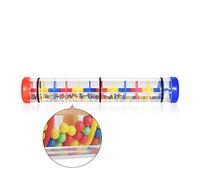 Mtlavishness Colorful 12 - Inch Rainmaker Rain Stick Musical Instrument Toy Captivates Kids with Vivid Colors and Realistic Rain Sound Ideal For Toddler Games KTV Party and Early