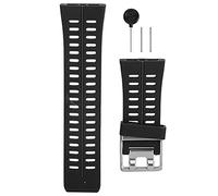 Mtlavishness Correa de repuesto reloj POLAR V800, de silicona, compatible con reloj deportivo con GPS, tamaño ajustable y herramienta de desmontaje. (En blanco y negro)