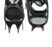 Mtlavishness Crampones de Hielo de 12 Dientes Pinzas de Hielo Tacos de tracción para Nieve con Longitud Ajustable Apto para Zapatos US 6 13.5/CN 36 46 Picos de Acero al Manganeso