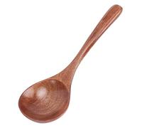 Mtlavishness Cuchara De Madera Estilo Japonés Cuchara De Sopa Redonda Hecha A Mano para Comer Mezclar Gachas Y Servir Vajilla De Cocina Duradera