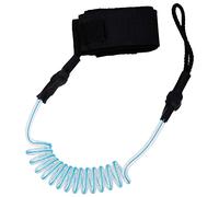 Mtlavishness Durable TPU Elástico Pie Cuerda Correa Tobillo Estirable para Tabla de Paddle Tabla de Surf, Cuerda de Pierna de Tabla de Surf Resistente al Desgaste con Gancho y (Noyau bleu transparent)