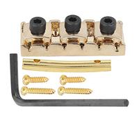 Mtlavishness Electric Guitar String Lock Nut Made Of Zinc Alloy And Copper With Headstock String Retainer Bar And Complimentary Wrench And Mounting Screws Three Color Options For (Gold (GE98))