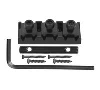 Mtlavishness Electric Guitar String Lock Nut Made Of Zinc Alloy And Copper With Headstock String Retainer Bar And Complimentary Wrench And Mounting Screws Three Color Options For (Black (GE99))