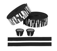 Mtlavishness EVA/PU Cinta para Manillar de Bicicleta de Carretera Amortiguación Absorción del Sudor Envoltura de Barra de Manillar de Bicicleta Transpirable con Hoja de Absorción (negro blanco)