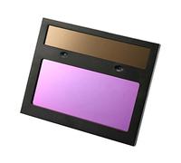 Mtlavishness Filtro de lente de máscara de casco de soldadura con oscurecimiento automático de energía solar - Pantalla ajustable DIN9-DIN13 Control de sensibilidad y tiempo de