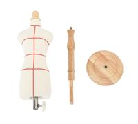 Mtlavishness Forma de Vestido Femenino Forma de Vestido Estable de Madera de Haya Torso de Maniquí con Soporte para Exhibición Maniquí de Ropa de Costura Forma de Vestido Forma de