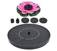 Mtlavishness Fuente Solar Lotus Bomba de Agua Mini Fuente de Agua Flotante con energía Solar con 4 Estilos de rociado para bebederos para pájaros Estanque de jardín Piscina Uso al (Lotus2)