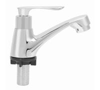 Mtlavishness G2in Hoehold Grifo monomando de aleación de zinc con diseño ergonómico plateado para baño, cocina, fregadero, lavabo, suave, sin salpicaduras