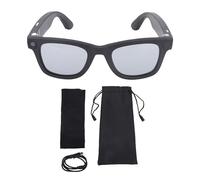 Mtlavishness Gafas inteligentes con cámara HD de 8MP Traducción Bluetooth e IA Comunicación multilingüe en tiempo real Control de voz Llamadas Estabilización de imagen para viajes (Plata)