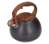 Mtlavishness Hervidor de té con silbido 3L de gran capacidad de calentamiento rápido Hervidor con silbido de acero inoxidable con mango ergonómico para el hogar Tetera de 3L